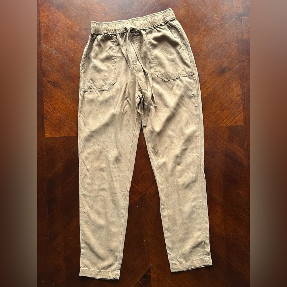 Women's Tan Joggers SIZE S 100% tencel
